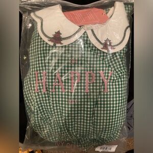 NWT Ivy city co Lucia dress green gingham Christmas size small